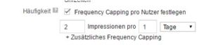 Frequency Capping im DFP AdServer