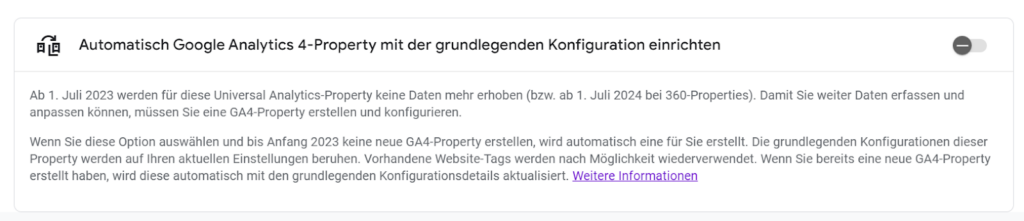 google-analytics-4_property_einrichten_checkliste_screenshot_deaktivierung_automatische_einrichtung